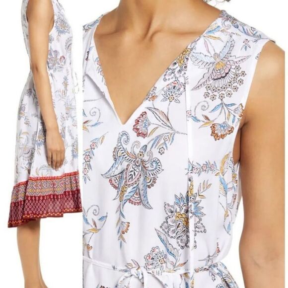 Nordstrom Lou Lou Sleeveless Vacation Dress Coverup Floral M NWOT - Picture 5 of 11